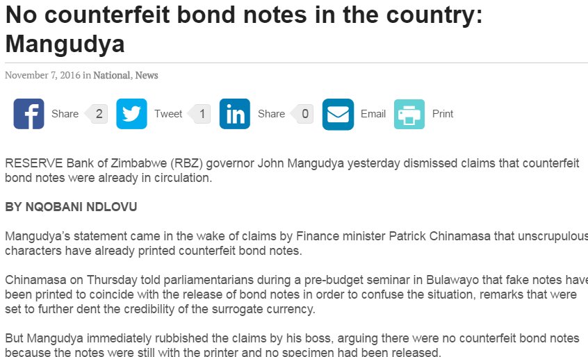 maDube_'s tweet image. Gangs are counterfeiting #Bondnotes ~ Chinamasa
No counterfeit #BondNotes in Zimbabwe ~ Magudya

#NoToBondNotes, don't trust government.