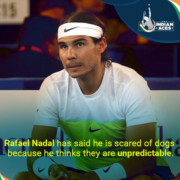 IndianAces's tweet photo. Can you tell us a few other things that this tennis legend isn't fond of? 
#GoAces #IndianAces #AceFacts #AceQuickies #AceTrivia #AceQuiz https://t.co/X3wNIKIaHd