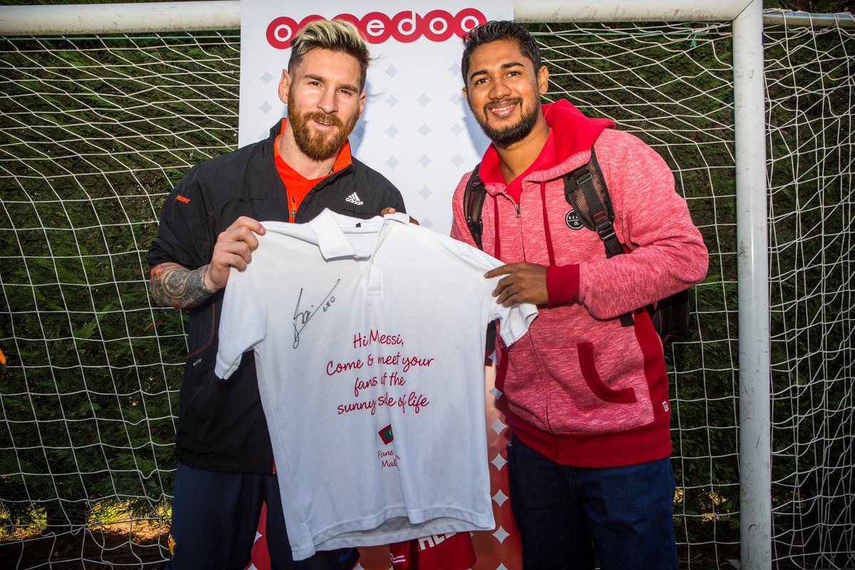 OoredooMaldives's tweet photo. Winners of #StandForGood campaign #MeetMessi in Barcelona. https://t.co/jom16oDpdU