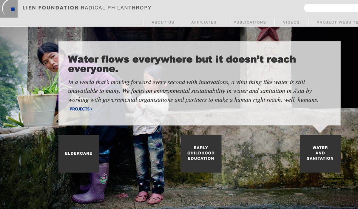frodo van oostveen on twitter radical philanthropy at lien foundation https t co oux7u5zuvd water flows everywhere but it doesn t reach everyone programmedelivery https t co pyoalvtbjp twitter