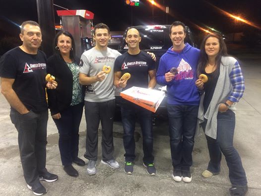 Some victory donuts post fight with some of the closest people in my life. thank you for the continued support! #shieldsystems #3-0