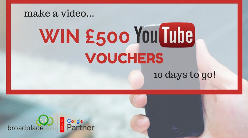 broadplace's tweet photo. 10 days to go, but it only takes 10 mins to make a video using YouTube Director for Business app>> https://t.co/cUppc8BO02 #Broadplace https://t.co/swPLNk6M7p