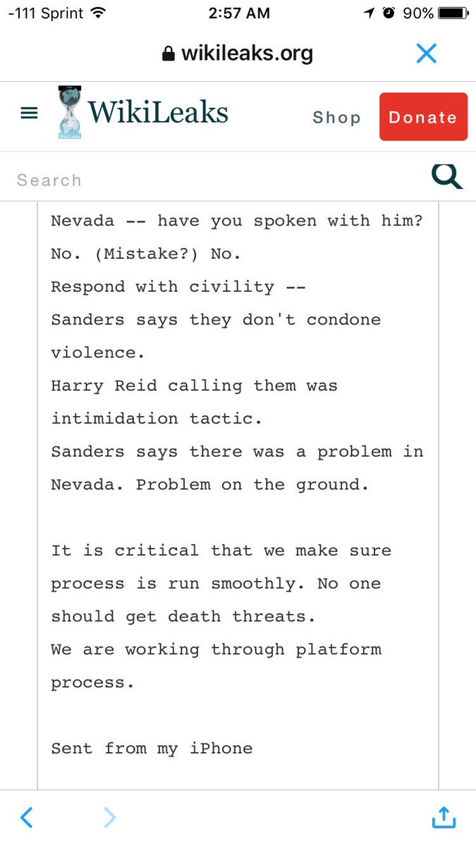 politics018's tweet photo. "No one should get death threats" re sanders in NV. 🤔🤔 #DNCLeaks2 #rigged #VinceFoster https://t.co/clGgDM3qam