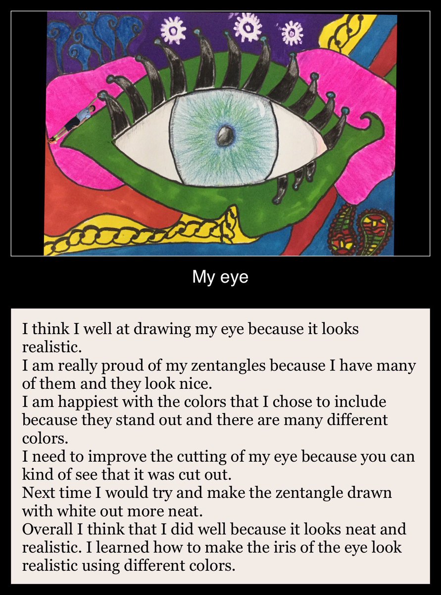 rtjardin's tweet photo. Then G6 reflected on their art with #Lifecards app #arted #ipaded #edtech #middleschoolart https://t.co/XHJh6XWkik