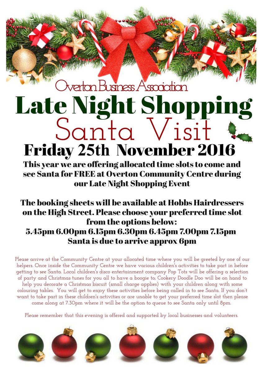 pop_tots's tweet photo. Book now for you santa visit @overtonhants #Christmasiscoming https://t.co/wGFdTCrGTo