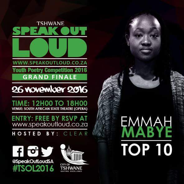 Sello_Makgotho's tweet photo. "@EmmahMabye: It's going down for real reals! #TSOL2016 https://t.co/kxzpErIzhz"
•
•
@Sello_Makgotho : Congrats Emmah