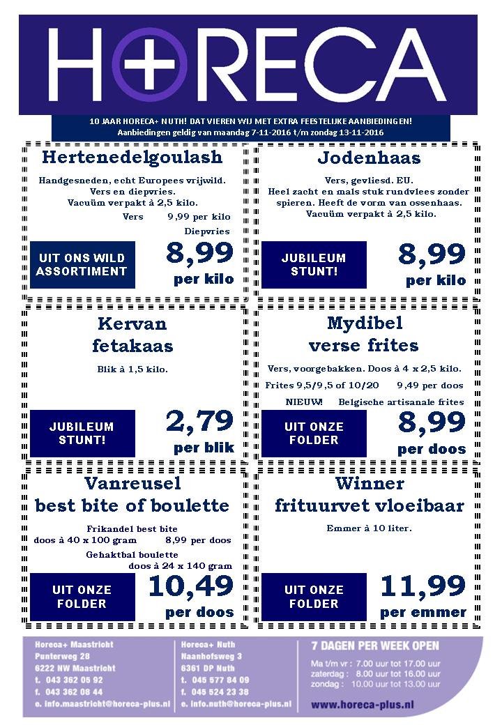 HorecaPlus's tweet image. #Aanbiedingen 7 t/m 13 november #Horeca #Limburg #Heuvelland #Nuth #Maastricht #Valkenburg #Heerlen #Sittard