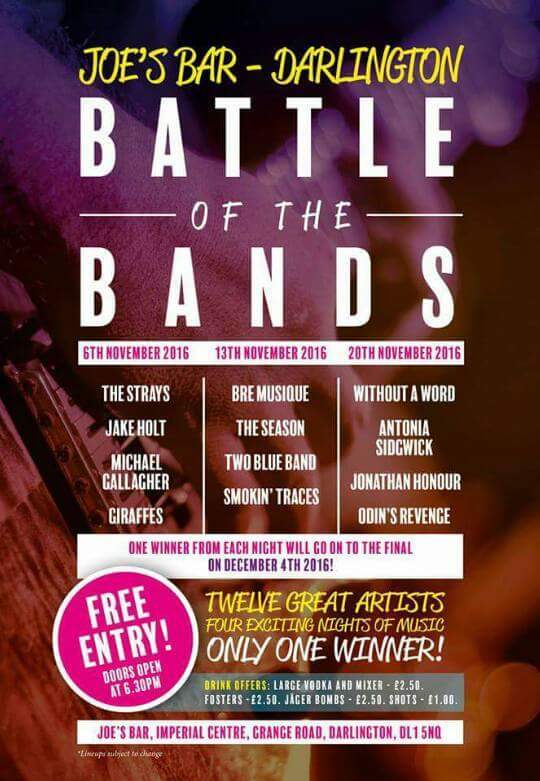 Come on down and support us free entry from 6:30