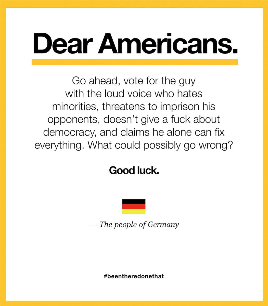 The internet has a warning from history for Trump voters. #beentheredonethat