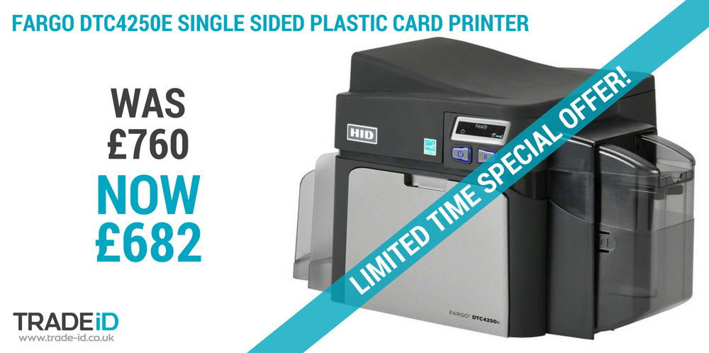 TRADE_iD's tweet photo. Be quick as these prices won't last, the Fargo DTC4250e single-sided printer was £760, now £682. Shop online now https://t.co/QVhXzHLYhn https://t.co/mFisTwa9AQ