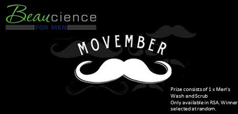 Beaucience's tweet photo. #mondaymotivation #movember2016 #MensHealth #tag #retweet #follow Show us your #moustache and #win #Beaucience #men #Local #CapeTown https://t.co/Ey4rveB4Nt