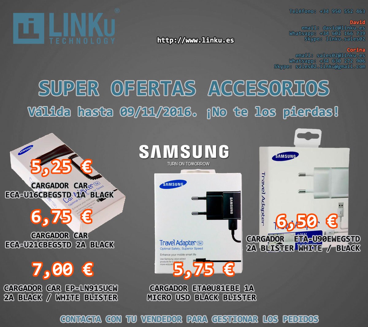 LinkuTechnology's tweet photo. Super Oferta Accesorios Samsung
https://t.co/w9jm1p0xFU https://t.co/XlGXxqNPJ5