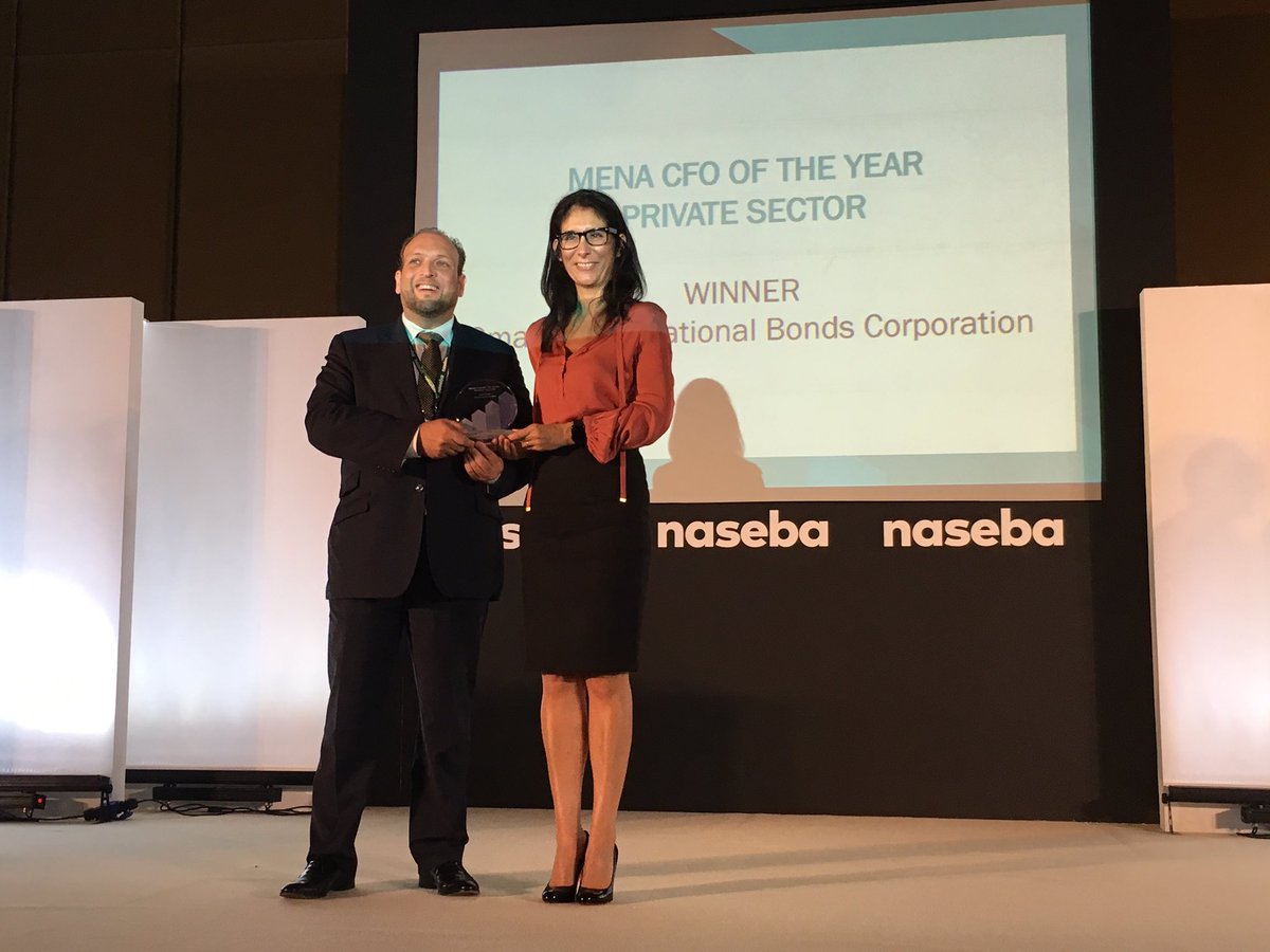 naseba's tweet photo. Congratulations Omar Subhi from @NationalBonds for winning 1st place as CFO of the Year - Private Sector! #CFOME16 https://t.co/1HWsz14uZo