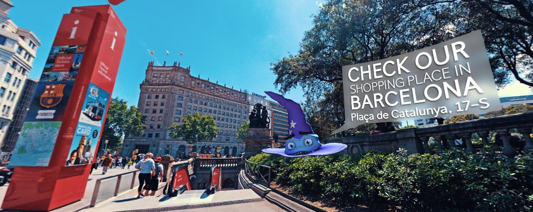 panowiz's tweet photo. Where to buy a #Panowiz souvenir? Easily find us via #Google Maps link: https://t.co/7neupa84Z7 See you soon! #Barcelona #souvenir #vr https://t.co/yOUX0kY9Lz