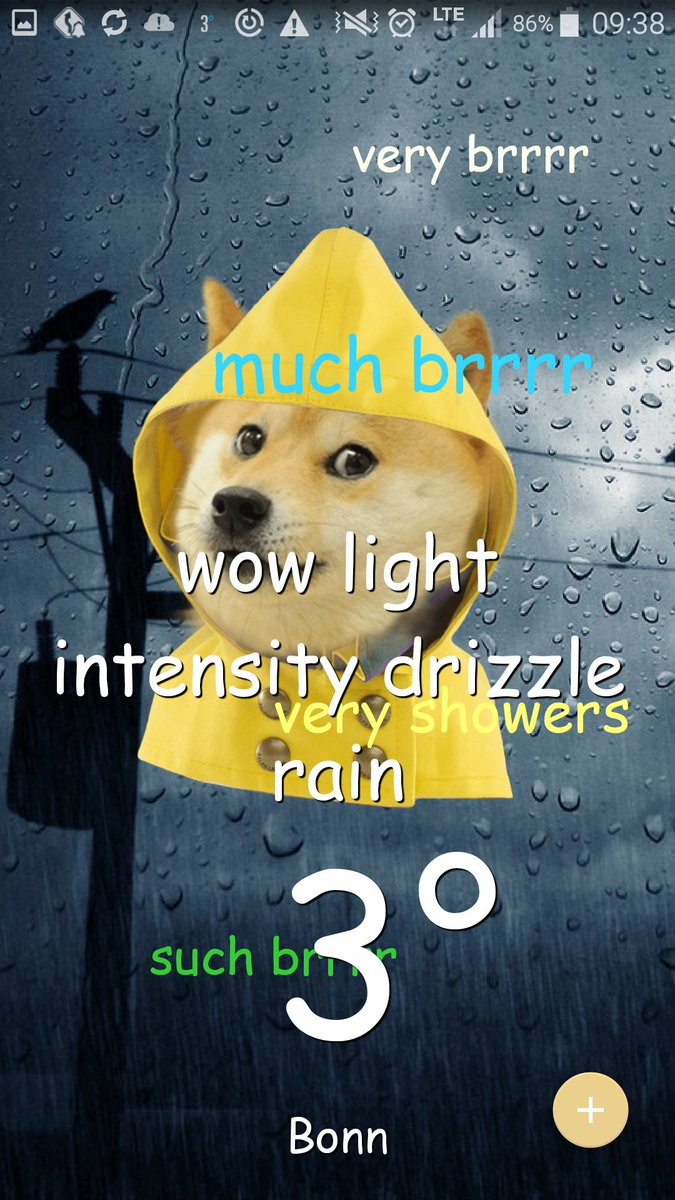 MrMasonWolf's tweet photo. I love this app/widget soo much! xD 
#WeatherDoge 
https://t.co/dXY2mSTPxo https://t.co/BGskog78Pe