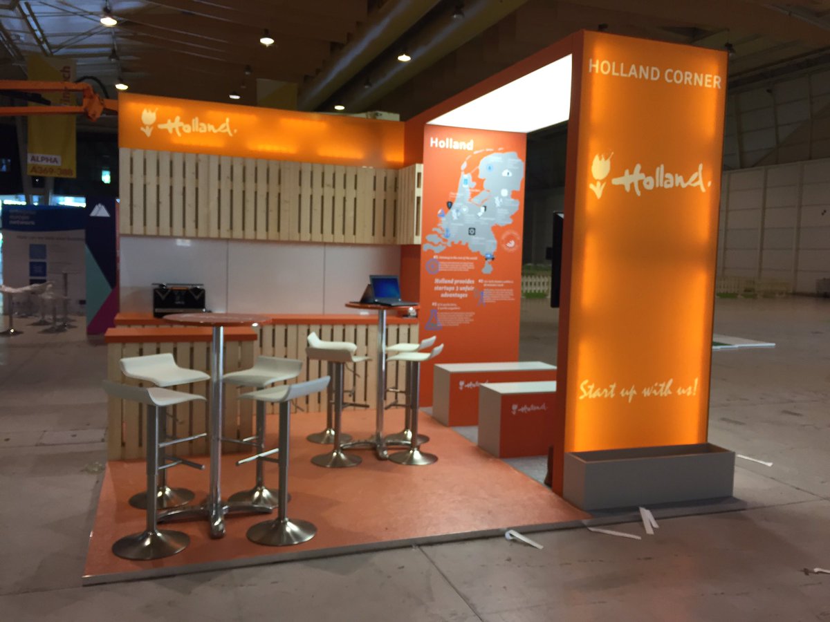 Conijnatwork's tweet photo. #Holland Lounge is ready to go! Great job, @NLwebsummit ! @WebSummit. https://t.co/Xi7JZlELJu
