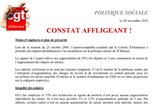 POLITIQUE SOCIALE chez JCDecaux : CONSTAT AFFLIGEANT !
cgt-JCDecaux-rp.fr