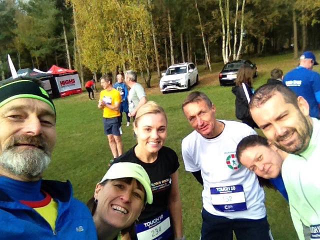 @RobinHoodRun 1st Away Day. Super effort from on a super tough course! We had so much fun in the mud & on the steep steep hills! #CRUK10K