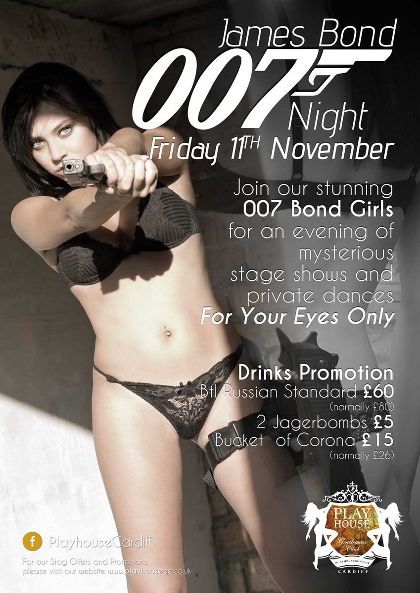 PHGCcardiff's tweet photo. Who wants free entry &amp; a free bottle of bubbly for this Friday at our 007 themed night?! Tweet or DM us to win! #stripclub #cardiff #drinks https://t.co/mceXSfp1Gu