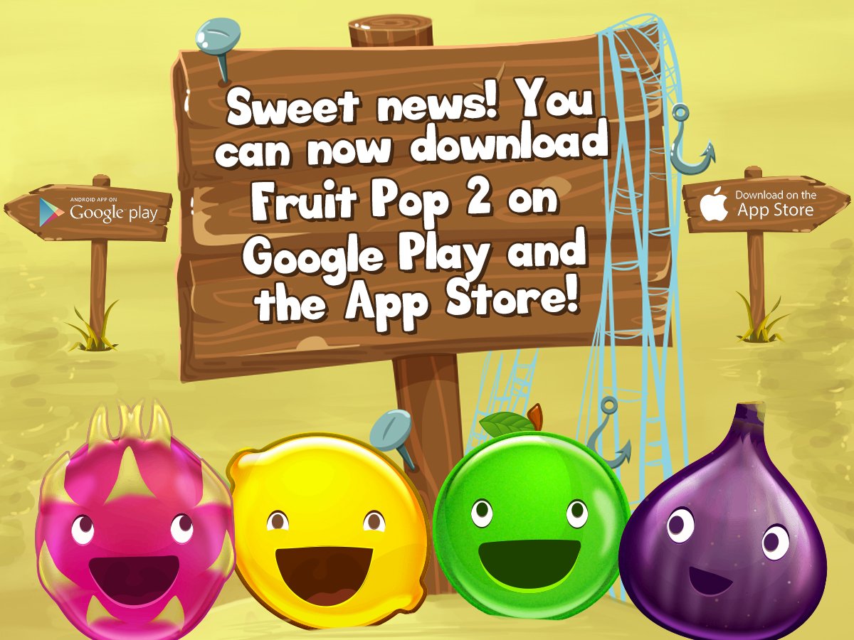 You don’t want to miss our new puzzle game Fruit Pop 2! :)
Play Fruit Pop 2 - Puzzles in Paradise now!