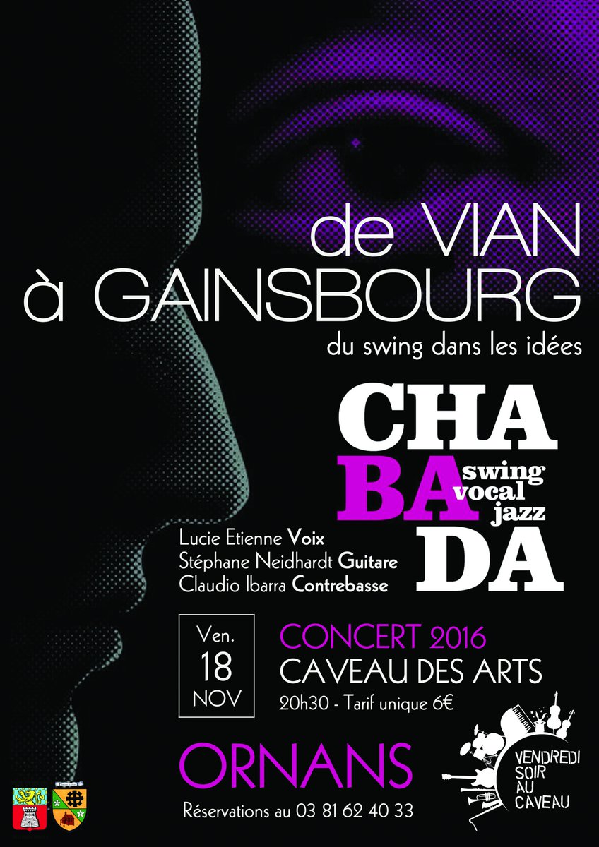 Chabada, swing vocal jazz sera le 18 Novembre au Caveau des Arts, convivialité et bonne musique garanties !