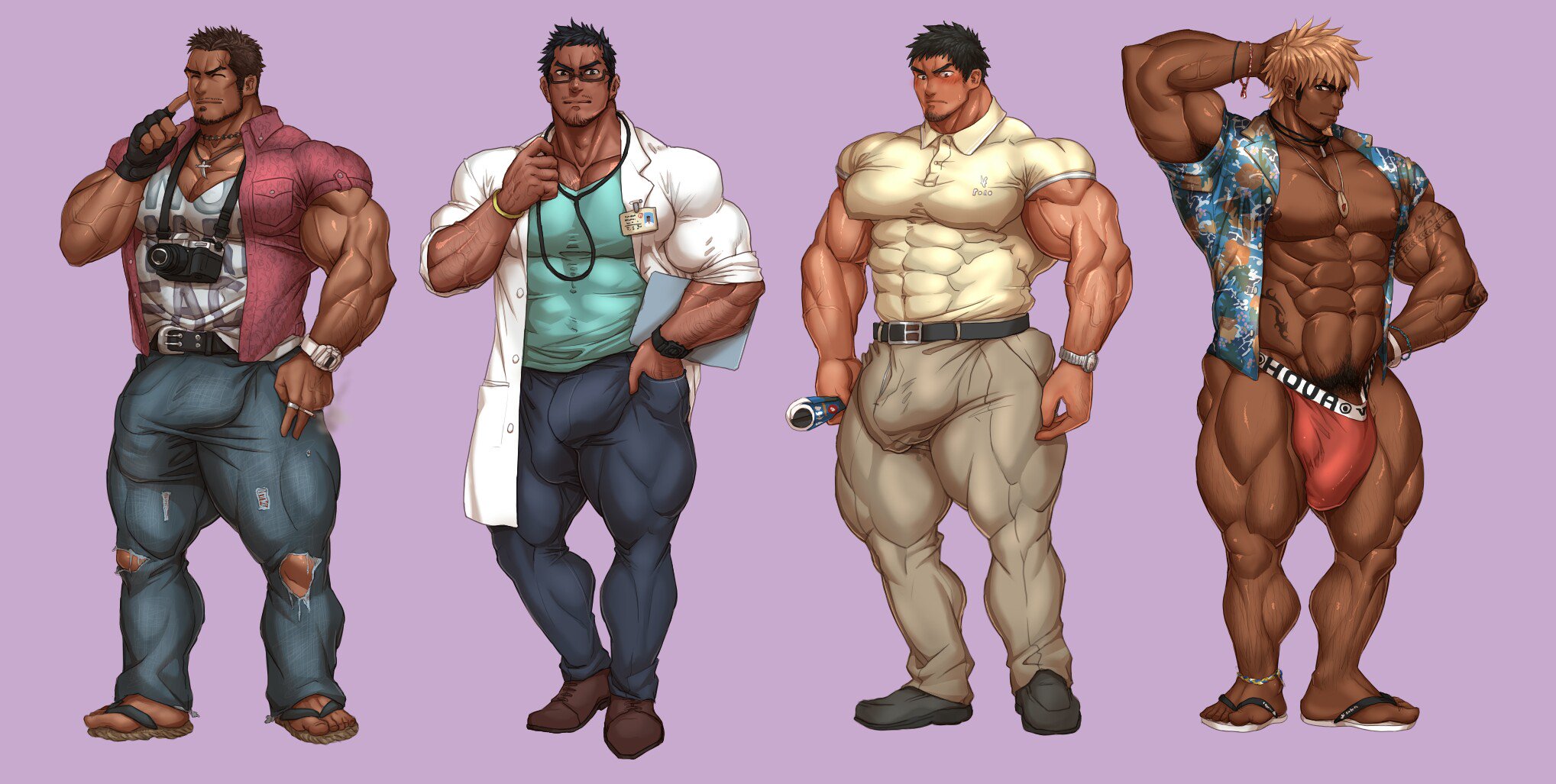 湯あたり 最近とちょっと前のキャラ マッチョキャラの場合 本人は気にしてないけどださいかっこなのがいいですね