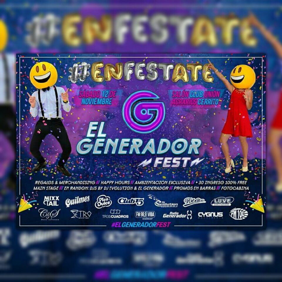 Dj_Maxi_K's tweet image. Cuenta Regresivaaa...😀
#Sabado #Enfestate #ElGeneradorFest 😉