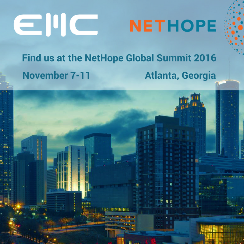 EMCconnected's tweet photo. Come find EMC at the NetHope Global Summit 2016 kicking off today Nov 7th in Atlanta Georgia! https://t.co/9soNUotGHT