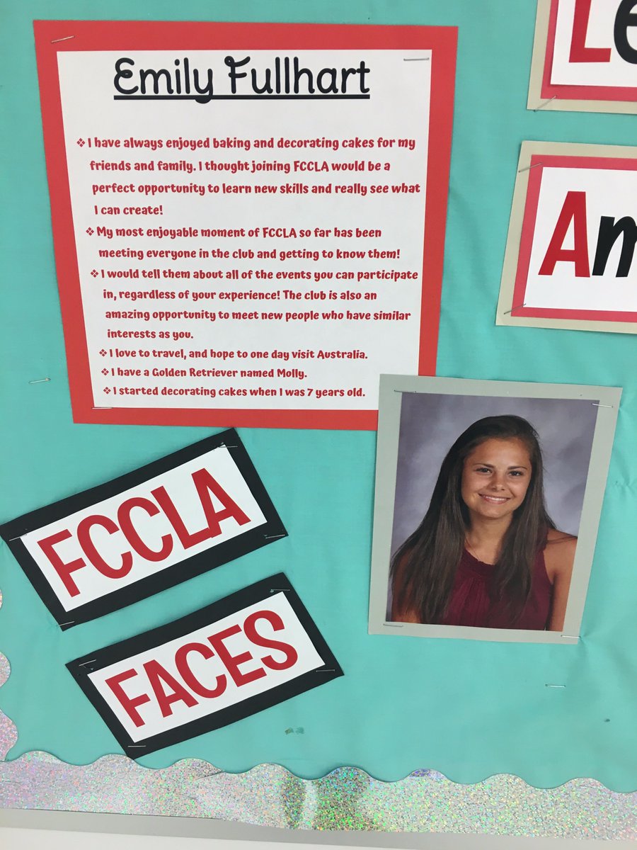 Congratulations to November's Member Spotlight - Emily Fullhart! She will competing in the Cake Decorating competition this year. Go Emily!