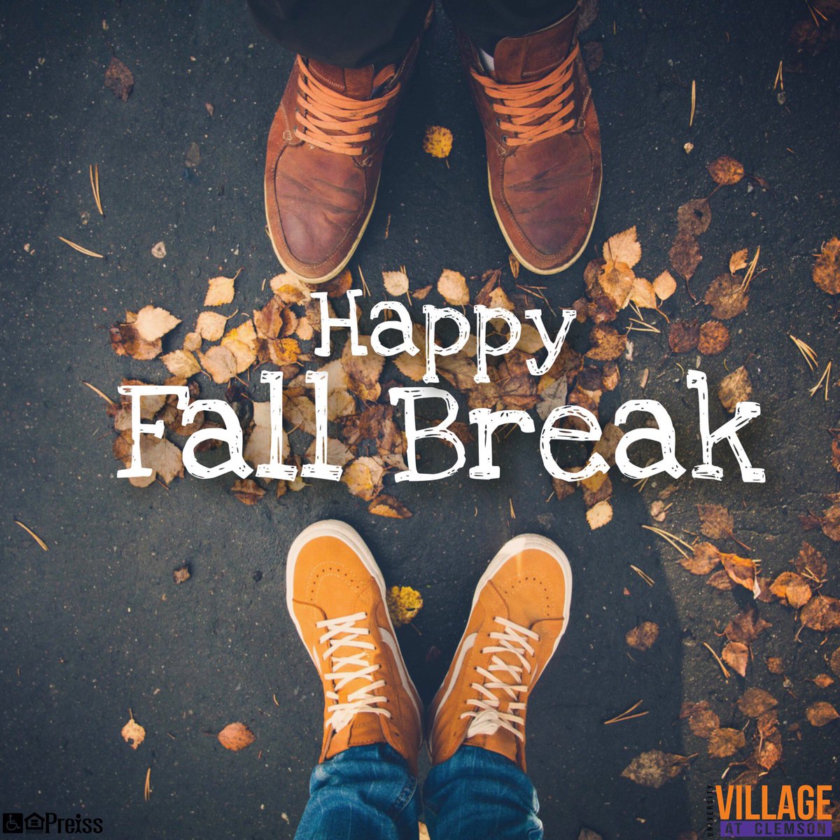 UVClemson's tweet photo. Hey Tigers, enjoy your Fall Break! Can't wait to see y'all again on Wednesday!!! #uvclemson #gotigers #fallbreak2016 https://t.co/kbvDyaq04D