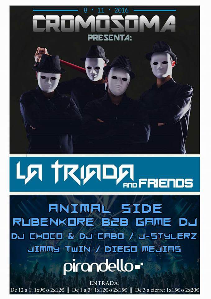 crewmusicmd's tweet photo. Mañana martes @LaTriadaRaw and FRIENDS en @SALA_PIRANDELLO junto a @Animal_side @RubenkoreHard @Game_Dj_Hard y mas... https://t.co/Lgaw4tkhl7