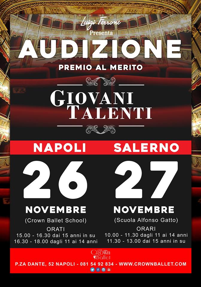 CrownDirezione's tweet image. Audizioni #GiovaniTalenti #TeatroVerdi