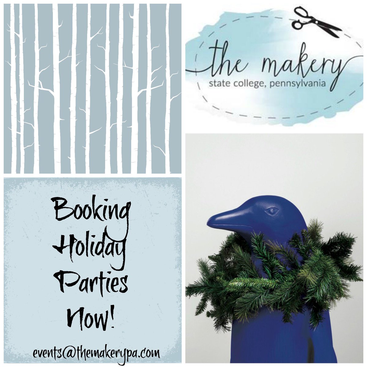 Think industrial chic, downtown, a uniquely festive environment - book your holiday party at the Makery!