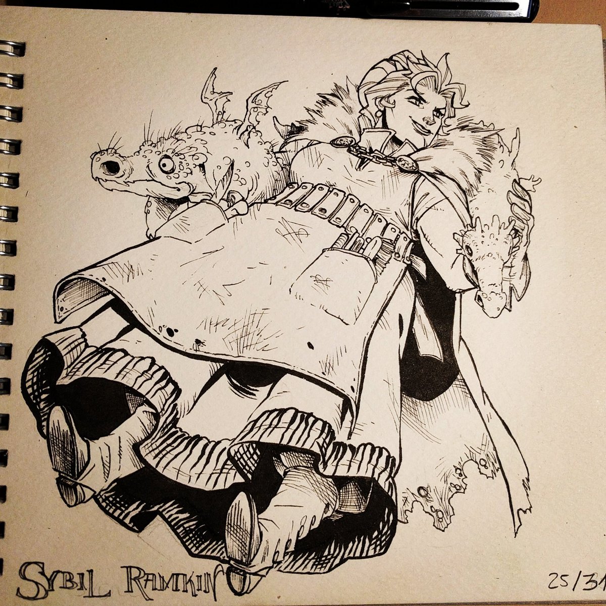ElectroCereal's tweet photo. "...the worst thing you can do is nothing."
#Inktober2016 #Disctober #Discworld #Pratchett #SybilRamkin #AMCW https://t.co/bW2VklYu9C
