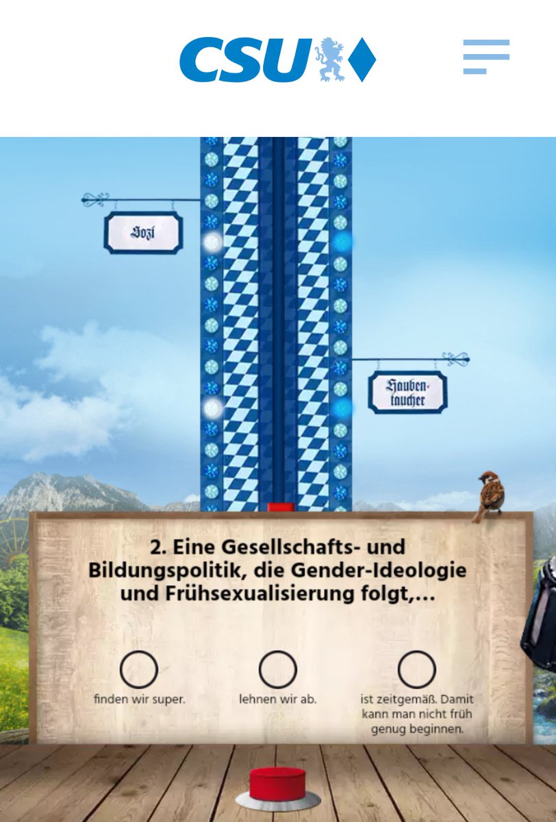 wahl_beobachter's tweet photo. Gamification bei der @CSU. Auf https://t.co/LPOti2lYJv kann man Hau den Lukas zum Grundsatzprogramm spielen #dieOrdnung #csupt16 #ltby https://t.co/2GUKEsExZR