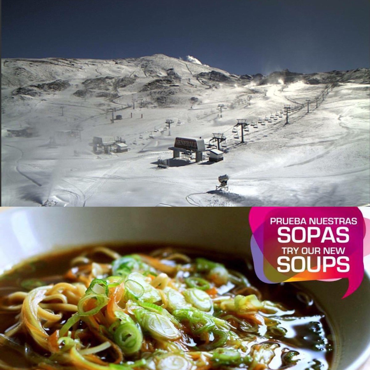 En #Granada ya hemos activado la nevera! Así luce hoy nuestra querida montaña...#winteriscoming #AsianStreetFood #Granada #TakeAway