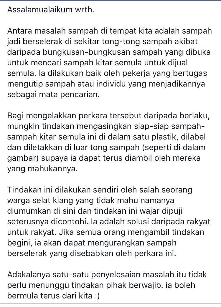 swcorp_my's tweet image. Sisa kitar semula yang diasingkan sering digeledah? #asingkan credit to: Klangkampunghalamanku