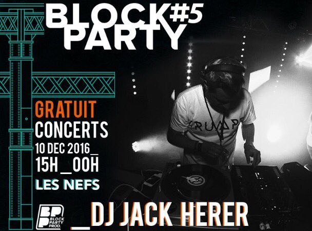 blockpartyprod's tweet photo. DJ Jack Herer fera partie de la prochaine #Blockparty 🔥🔥 2eme artistes annoncé après @Sdanitsa 😀 https://t.co/ZChUE5Zzvb