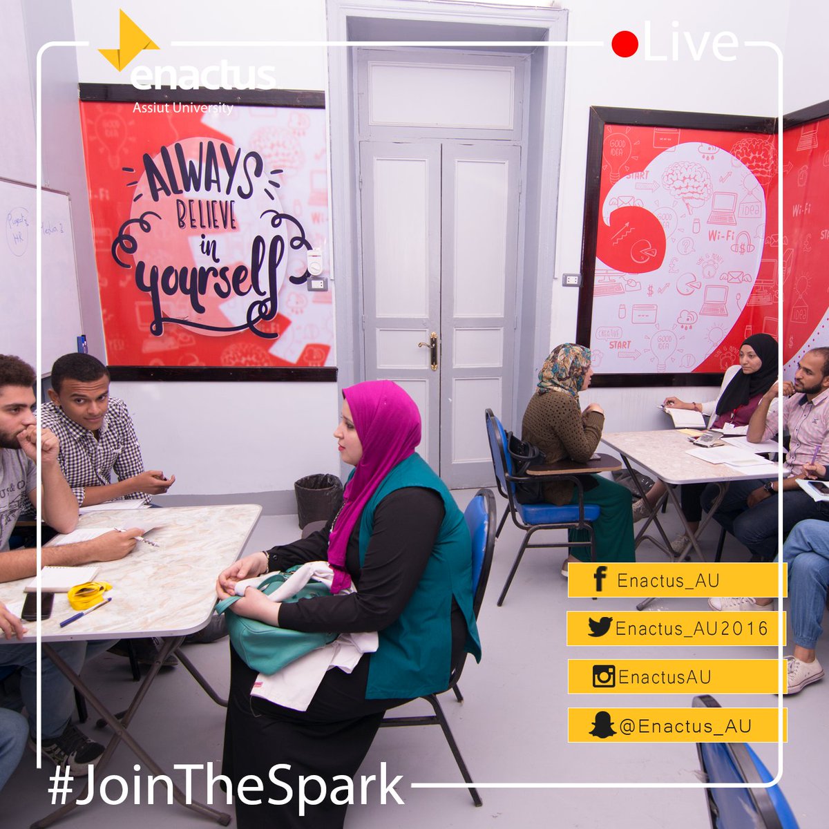 enactus_au2021's tweet photo. @ENACTUS_AU2016 happening now 💪
#JoinTheSpark
#join_enactus https://t.co/dljW9EAhyp