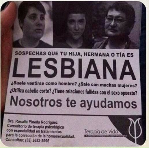 ¿Sospecha que tienes una familiar que es lesbiana? Nosotros te ayudamos a redimirla.