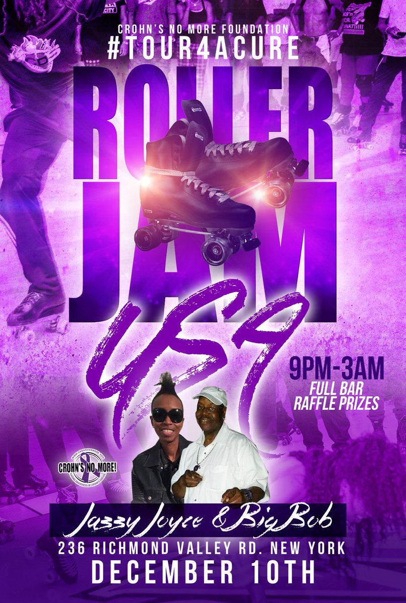 CrohnsNoMore's tweet photo. #IBD week n after #Tour4ACure music by @DJJAZZYJOYCE n #BigBob this is an event u don't want to miss #TheRink #RollerJamUSA #Crohnsnomore https://t.co/9aRbxDCcjy