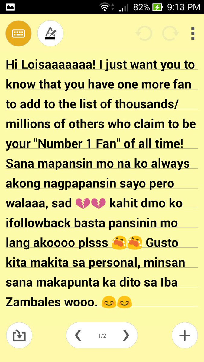 keymilsss's tweet photo. Loisaaaaaaaa! Take time to read this pleaaaaase. Iloveyooooooooou 💕 @iamAndalioLoisa https://t.co/nSigBzEUjE