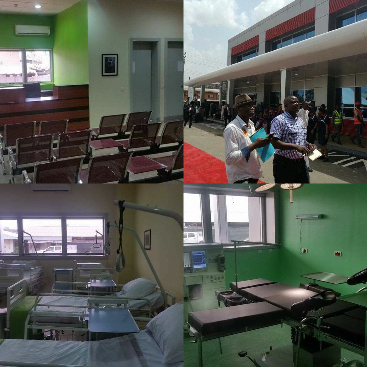 Image result for BUHARI commissioning of the new Central Hospital in Benin