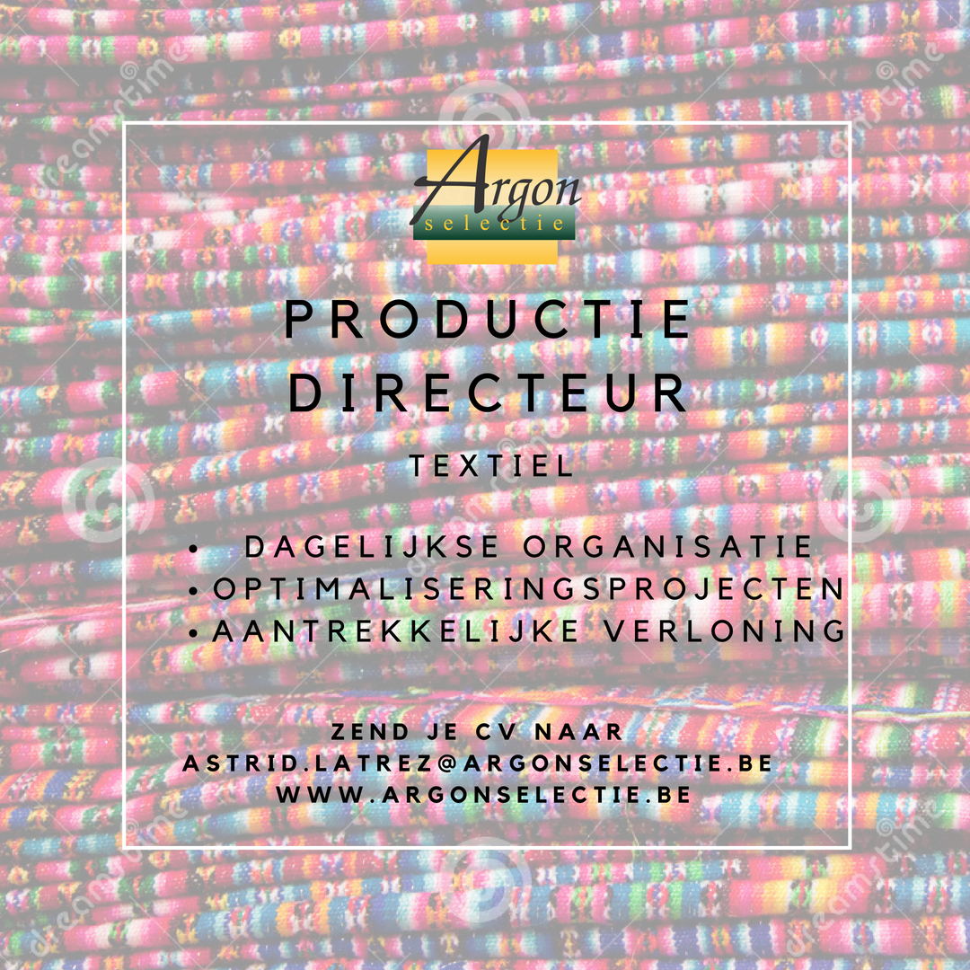 ArgonSelectie's tweet photo. Job of the day #director #production #textiles #belgium #belgiumtextiles #management #topjob https://t.co/MraPGJKmbG