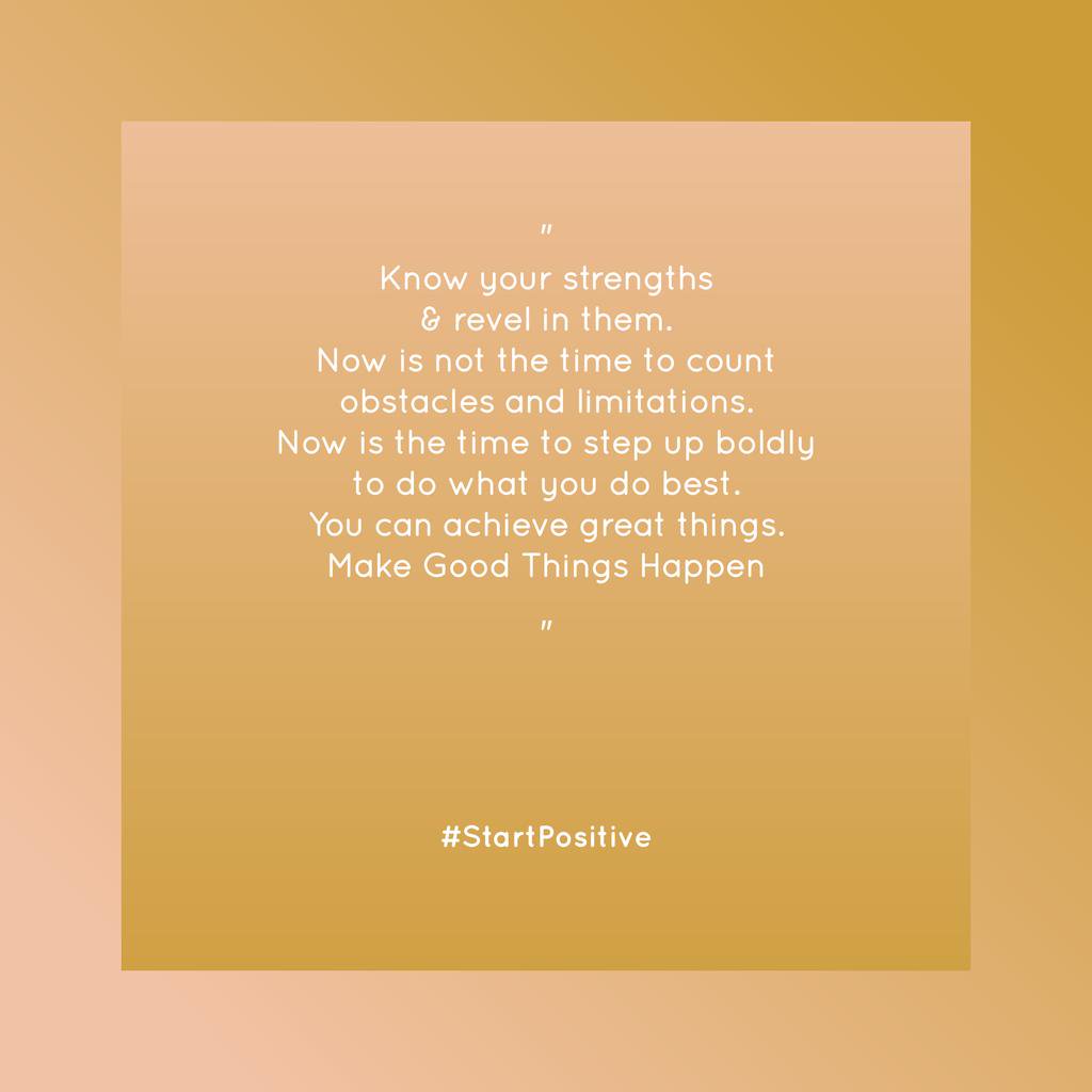 HMJServices's tweet image. #StartPositive #doyourthing #motivation #Nigeria 
Today &amp;amp; everyday this week, revel in your strengths. Make good things happen!