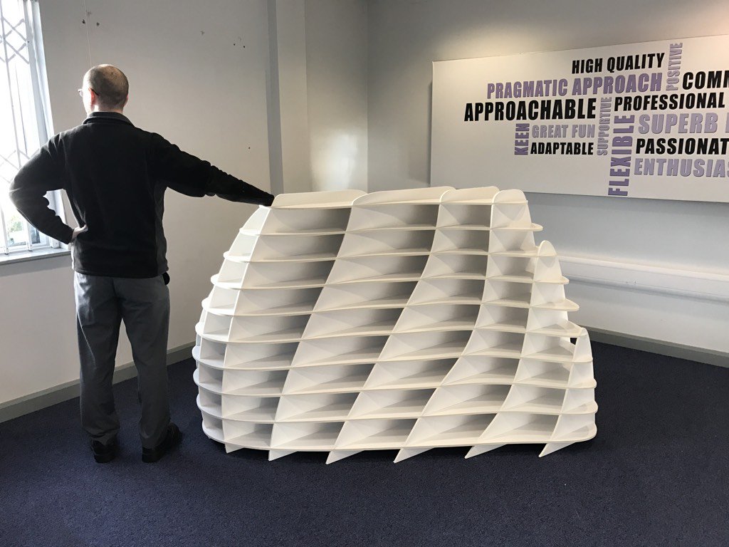 Radiuscreatives's tweet photo. Part of a series of objects done using #123dmake 10mm kappa board. …And camera shy chap for scale! https://t.co/pGRhprbbak