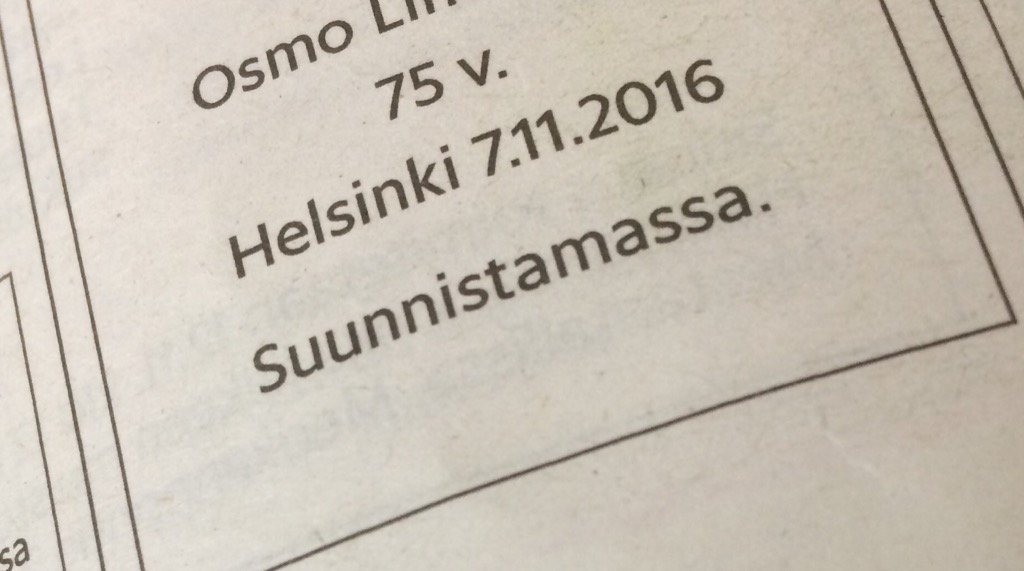Sitä minä elämältä odotan, että 75v voisin laittaa hesariin vastaavan ilmoituksen. ❤️#elämä #suunnistus #terveys