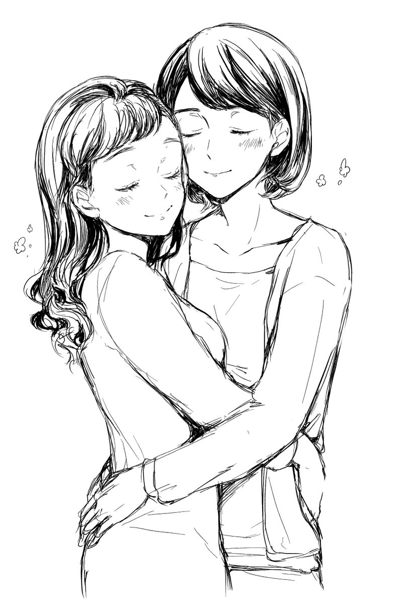 オオトカゲ Twitterren いらすとやの女性カップルがなかなかに好みだったので描いてみた オオトカゲ Twitterren いらすとやの女性カップルがなかなかに好みだったので描いてみた