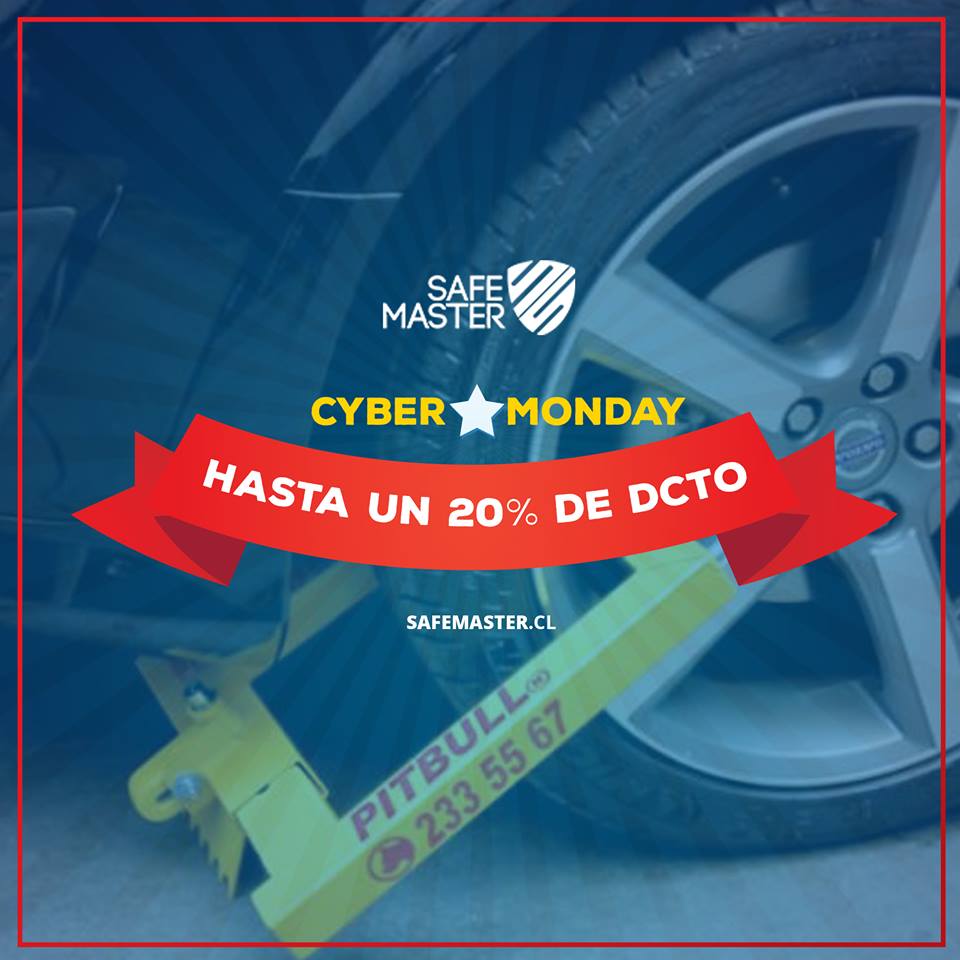 SafeMasterChile's tweet photo. ¡Ya comenzó el #CyberMonday en SafeMaster! Nuestros productos de antirrobo y otros a precios rebajados en https://t.co/ylpGWdrFZI https://t.co/Ybc7lDvtQg
