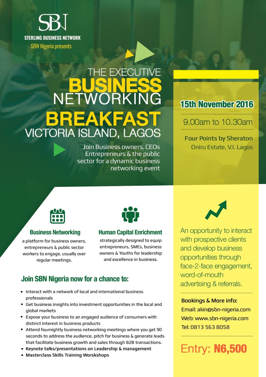 Register now for the Executive Business Breakfast Networking and network with business professionals. Click here: goo.gl/lEqXKN